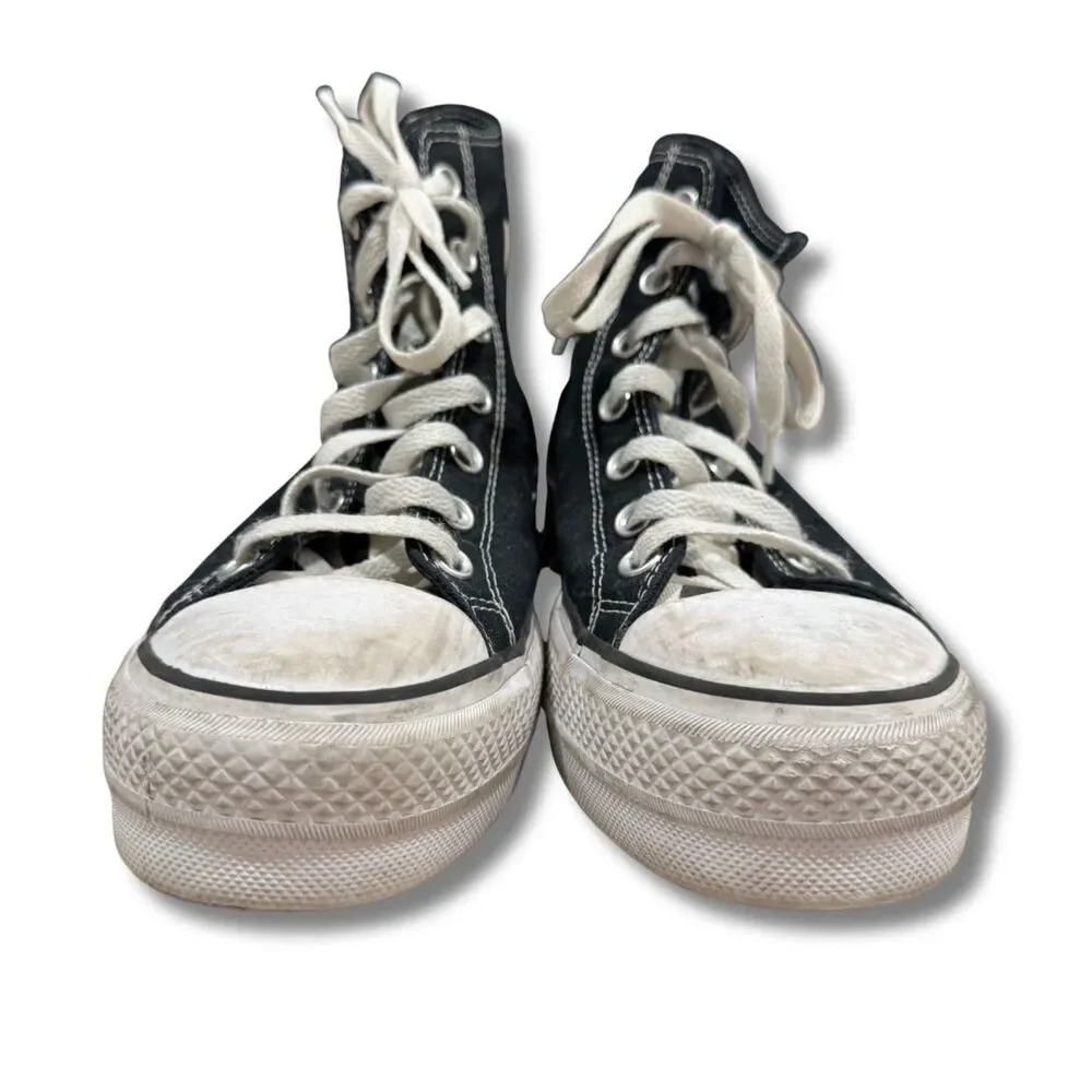 Converse Chuck Taylor All Star Platform High‑Top Sneakers - Black/White, 10